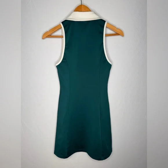 REFORMATION EcoMove Leslie Zip-Front Activewear Dress in Color Pine. Size Small. - Picture 6 of 10
